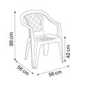 Ver imagem 2 de Cadeira Plástica Empilhável Giorgia Vermelha Pisani