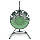 Ver imagem 2 de Balanço Flor em Corda Náutica Verde Militar - Tecido Lisato Verde Claro