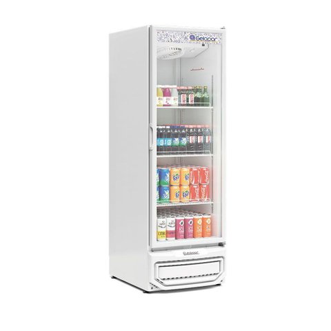 Expositor de Bebidas Porta de Vidro Grv57 Gelopar Refrigerador Vertical 570 Litros Branco 110v