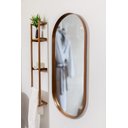 Ver imagem 1 de ESPELHO LUXO OVAL DECORATIVO 115X60CM BANHEIRO SALA QUARTO HALL MOLDURA BRONZE