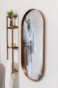 Ver imagem 1 de ESPELHO LUXO OVAL DECORATIVO 115X60CM BANHEIRO SALA QUARTO HALL MOLDURA BRONZE
