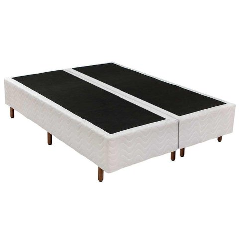 Cama Box Base Queen Universal Bordado White (158x198x25) - Polar