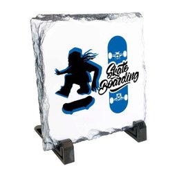 Quadro De Pedra Skatista Mulher Feminina Skate Boarding - 1