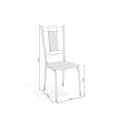 Ver imagem 6 de Conjunto: Mesa Sala Jantar Elba C/ Tampo de Madeira 160cm e 6 Cadeiras Florença Niquel/nogueira -