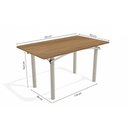 Ver imagem 5 de Conjunto: Mesa Sala Jantar Elba C/ Tampo de Madeira 160cm e 6 Cadeiras Florença Niquel/nogueira -