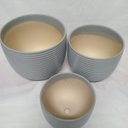 Ver imagem 3 de Kit 3 Cachepô Decorativo Vaso Home&co Cerâmica Cinza