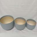 Ver imagem 2 de Kit 3 Cachepô Decorativo Vaso Home&co Cerâmica Cinza