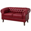 Ver imagem 2 de Namoradeira Chesterfield Duque 2 Lugares em Corano Bordô