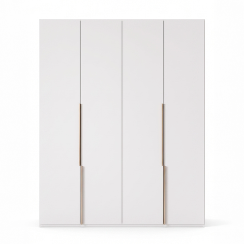 Guarda-roupa 4 Portas 3 Gavetas Bloom Branco