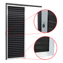 Ver imagem 4 de Porta de Correr Suspensa Veneziana Esq L.25 Mix Preta 210x70 Brimak