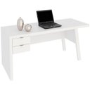 Ver imagem 1 de Mesa para Escritório Escrivaninha 2 Gavetas Branco