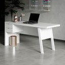 Ver imagem 6 de Mesa para Escritório Escrivaninha 2 Gavetas Branco