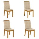 Ver imagem 1 de Kit 4 Cadeiras Estofadas Isa para Mesa de Jantar Henn