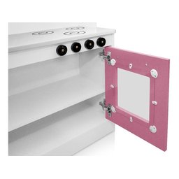 Mini Cozinha Infantil Lúdica C/ Armário Geladeira Lavanderia:rosa - 5