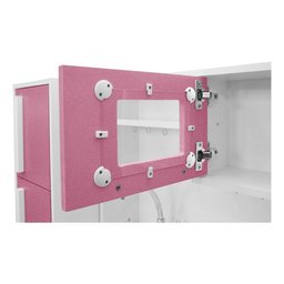Mini Cozinha Infantil Lúdica C/ Armário Geladeira Lavanderia:rosa - 6