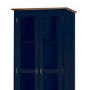 Ver imagem 2 de Cristaleira 2 Portas e 3 Prateleiras com Pés Luiz Xv 60300 Linz Móveis - Azul Petróleo/imbuia