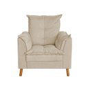 Ver imagem 3 de Poltrona Amamentação Descanso Pés Palito com Puff Ariel Suede Bege Twdecora