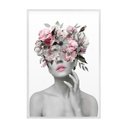 Ver imagem 1 de Quadro Grande Mulher Surreal Flores