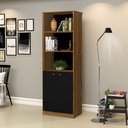 Ver imagem 2 de Estante Office Multiuso Organizador Escritório Quarto Cozinha Preto Freijó