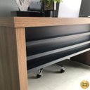Ver imagem 7 de Mesa para Escritório Escrivaninha 135 Cm Nogal/preto