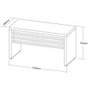 Ver imagem 4 de Mesa para Escritório Escrivaninha 135 Cm Nogal/preto