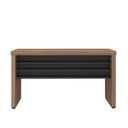Ver imagem 5 de Mesa para Escritório Escrivaninha 135 Cm Nogal/preto