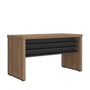Ver imagem 1 de Mesa para Escritório Escrivaninha 135 Cm Nogal/preto