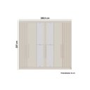Ver imagem 2 de Guarda Roupa Casal 6 Portas (2 Ripadas e 2 C/ Espelho) e 6 Gavetas Potente Peroba - Europa