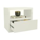 Ver imagem 6 de Kit Cabeceira Casal Ripado 3,0m + 02 Mesas de Cabeceira Cor:off White