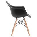 Ver imagem 3 de Kit 6 Cadeiras Eames Eifflel com Braço Daw de Madeira com Assento Preto