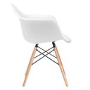Ver imagem 3 de Kit 6 Poltronas Eames de Madeira com Braço Daw com Assento Branco
