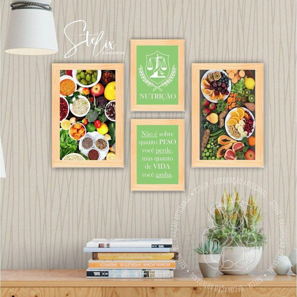 Quadros Placas Mdf 6mm Nutrição Cozinha 4 Un 29x20 20x15 - 2