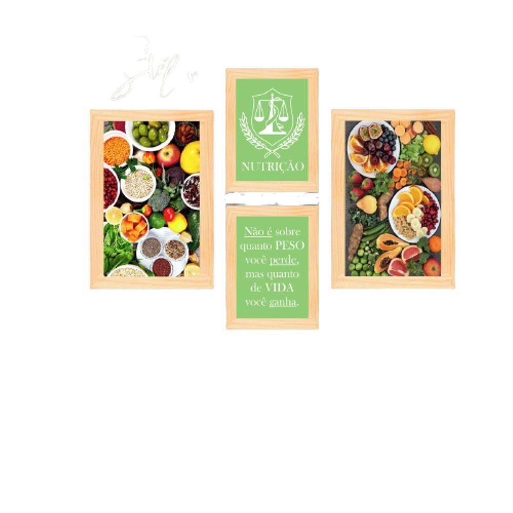 Quadros Placas Mdf 6mm Nutrição Cozinha 4 Un 29x20 20x15 - 1