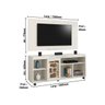 Conjunto Rack com Painel para TV até 50 Polegadas Polegadas Off White/Naturale - 3