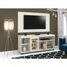 Conjunto Rack com Painel para TV até 50 Polegadas Polegadas Off White/Naturale - 2