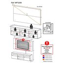 Ver imagem 6 de Painel Tv até 65" com Rack Suspenso Flórida Multimóveis