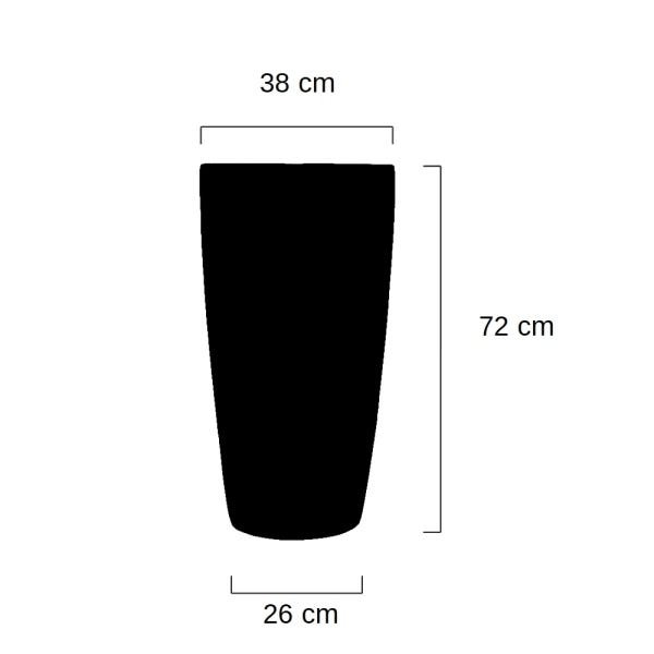 Vaso de Fibra de Vidro Estilo Vietnamita 72x38cm Branco - 4