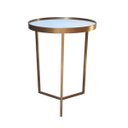 Ver imagem 3 de Mesa Lateral com Espelho - Mesinha de Apoio 60 x 45 cm Dourada