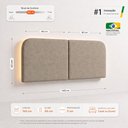 Ver imagem 4 de Cabeceira Painel Modular Bruma LED Cama Casal e Queen 160cm Orgânica Linho Bege - Desk Design