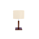 Ver imagem 1 de Decoração Abajur Luminária Quarto Madeira Cúpula Algodão Crú bege