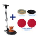 Ver imagem 1 de Enceradeira Industrial Allclean 350 + Escova Lavar + Sup Com Velcro + 2 Discos Vermelho - 220v