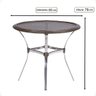 Mesa de Aluminio Polido e Tampo Tramado em Fibra Sintética para Jardim, Area Externa, Varanda - Pedr - 2