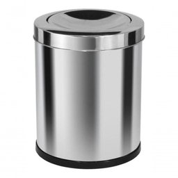Lixeira Emaço Inox com Tampa Meia Esfera 22 Litros Cinza - 1
