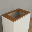 Ver mais imagens de Balcão 02 Portas 80cm 100% MDF com Tampo Fineze Bege/Areia/Cinamomo