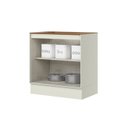 Ver imagem 5 de Balcão 02 Portas 80cm 100% MDF com Tampo Fineze Bege/Areia/Cinamomo