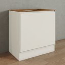Ver imagem 1 de Balcão 02 Portas 80cm 100% MDF com Tampo Fineze Bege/Areia/Cinamomo