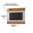 Ver imagem 3 de Painel Sala Aruana para TV até 65 Polegadas 1 Prateleira Naturalle/Off White