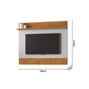 Ver imagem 4 de Painel Sala Aruana para TV até 65 Polegadas 1 Prateleira Naturalle/Off White