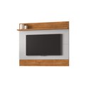 Ver imagem 2 de Painel Sala Aruana para TV até 65 Polegadas 1 Prateleira Naturalle/Off White