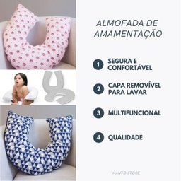 Almofada Para Amamentação Travesseiro 2 em 1 Bebê 100% Algodão Diversas Cores - Liso - Marinho - 4 Almofada Para Amamentação Travesseiro 2 em 1 Bebê 100% Algodão Diversas Cores - Liso - Marinho - 4